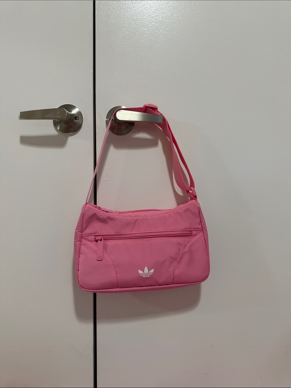 Adidas Classic Shoulder Nylon Bag Pink